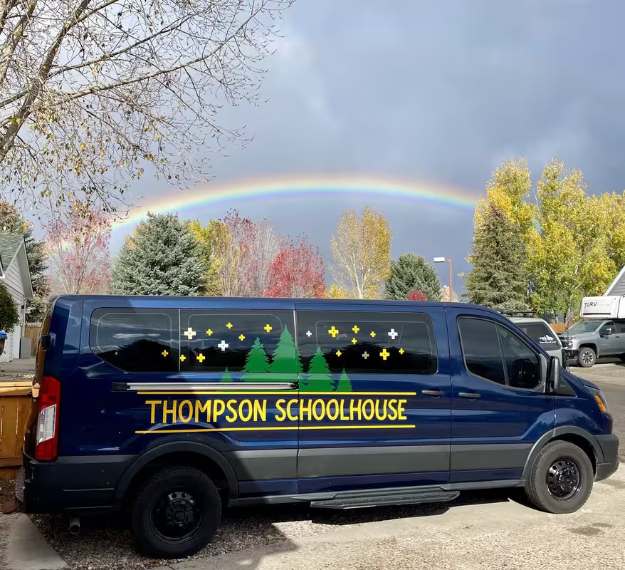 The Thompson Schoolhouse school bus